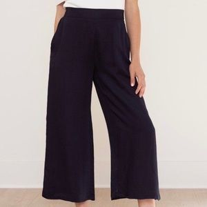 wide black slacks!